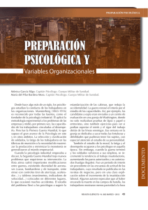 Preparación psicológica y variables organizacionales. Revista