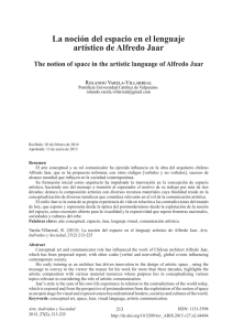 La noción del espacio en el lenguaje artístico de Alfredo Jaar