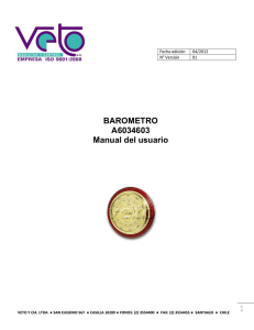 BAROMETRO A6034603 Manual del usuario