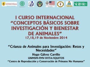 Crianza de Animales - Instituto Nacional de Salud