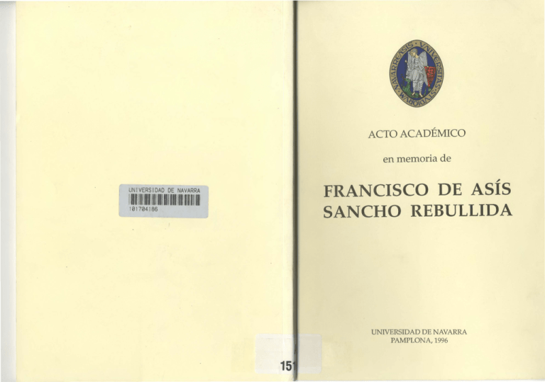 Francisco De As S Sancho Rebullida