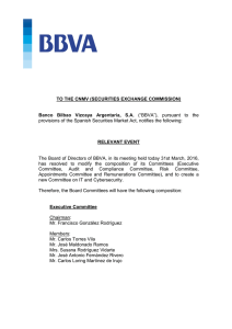 TO THE CNMV (SECURITIES EXCHANGE COMMISSION) Banco