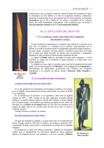 III. LA ESCULTURA DEL SIGLO XX. 1. La escultura como expresión