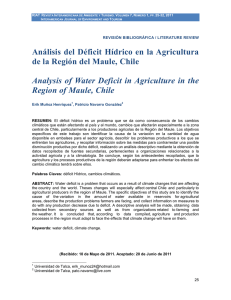 Análisis del Déficit Hídrico en la Agricultura de la Región del Maule