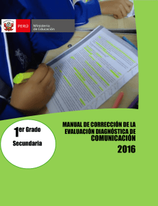 Manual de corrección evaluación diagnóstica COM – 1