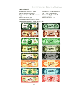 billetes de la tercera emisión - Banco Central de la República