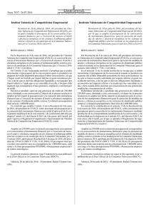 Resolució de 20 de juliol de 2016, del president de l`Institut Valencià