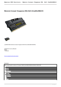 Memorias DDR3 Escritorio : Memoria Corsaair Vengeance 8Gb