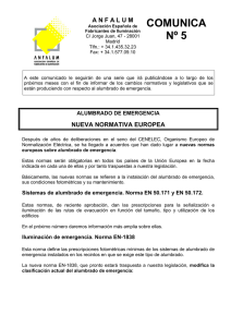 Alumbrado de Emergencia. Nueva normativa europea