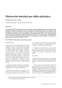 Obstrucción intestinal por oblito quirúrgico.