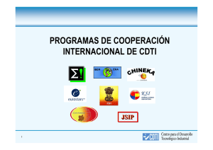 PROGRAMAS DE COOPERACIÓN INTERNACIONAL DE CDTI
