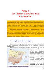 Tema 3. Los Reinos Cristianos de la Reconquista.