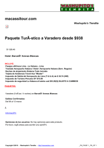 macassitour.com Paquete TurÃ-stico a Varadero desde $938