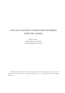 long-run analysis in alternative optimizing monetary - Academica-e