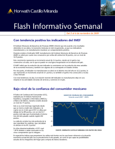 Con tendencia positiva los indicadores del IMEF Bajo