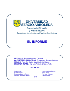 el informe - Universidad Sergio Arboleda Bogotá