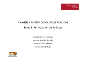 TEMA 5 FORMULACION DE POLITICAS