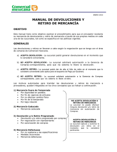 Procedimiento para recoger Devoluciones