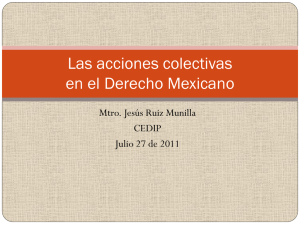 Las acciones colectivas en el Derecho Mexicano