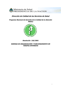 R.M. 318/2001 - Ministerio de Salud de la Nación