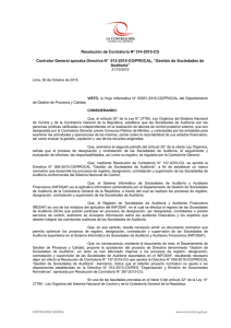 Resolución de Contraloría Nº 314-2015