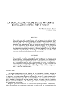 La ideología provincial de los Antoninos en sus acuñaciones: Asia y