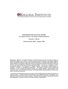 Disaggregating Political Regime - Kellogg Institute for International