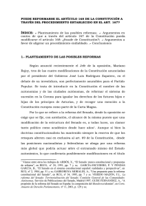 PUEDE REFORMARSE EL ARTÍCULO 168 DE LA CONSTITUCIÓN