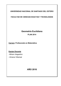 Geometría Euclidiana - Facultad de Ciencias Exactas y Tecnologías