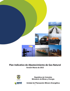Plan Indicativo de Abastecimiento de Gas Natural