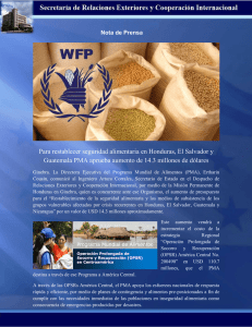 Para restablecer seguridad alimentaria en Honduras, El Salvador y