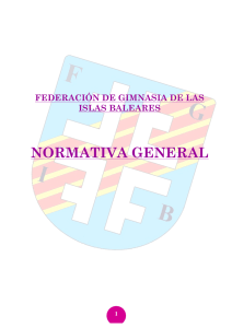normativa general - Federación de Gimnasia de las Islas Baleares