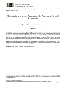 The Evaluation of Innovation Processes from the Perspective of