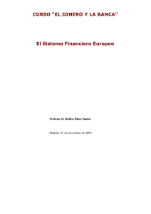 El Sistema Financiero Europeo