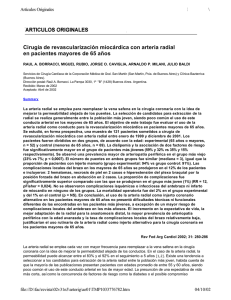 Cirugía de revascularización miocárdica con arteria radial en