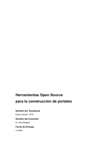 Herramientas Open Source para la construcción de portales