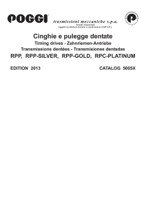 Pulegge dentate RPP - Poggi Trasmissioni Meccaniche Spa
