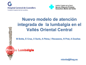 nuevo modelo de atención integrada de la lumbalgia en el vallès