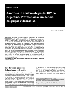 Aportes a la epidemiología del HIV en Argentina. Prevalencia e