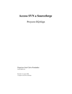 Acceso SVN a Sourceforge