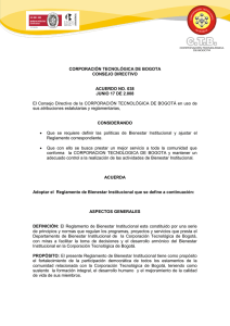 Reglamento de Bienestar - CTB Corporación Tecnológica de Bogotá