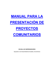 manual para la presentación de proyectos comunitarios