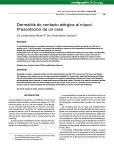 Dermatitis de contacto alérgica al níquel