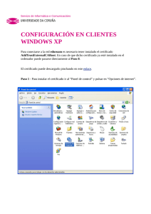 configuración en clientes windows xp