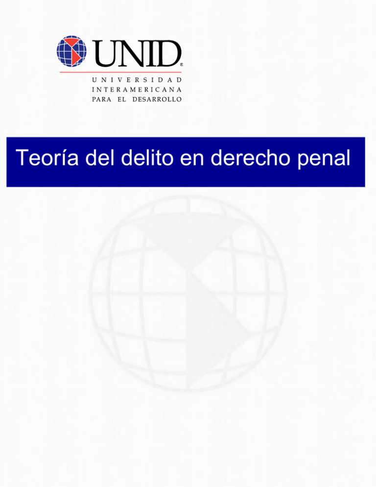 Teoría del delito en derecho penal