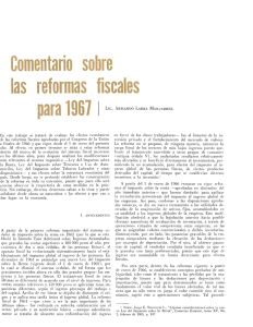comentario sobre las reformas fiscales para 1967