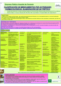 clasificacion de medicamentos por actividades farmacologicas