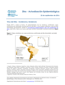 Zika - Actualización Epidemiológica