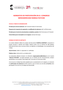 Normativa de participación - I Congreso Iberoamericano Nebrija