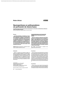 Neumoperitoneo en politraumatismo sin perforación de víscera hueca